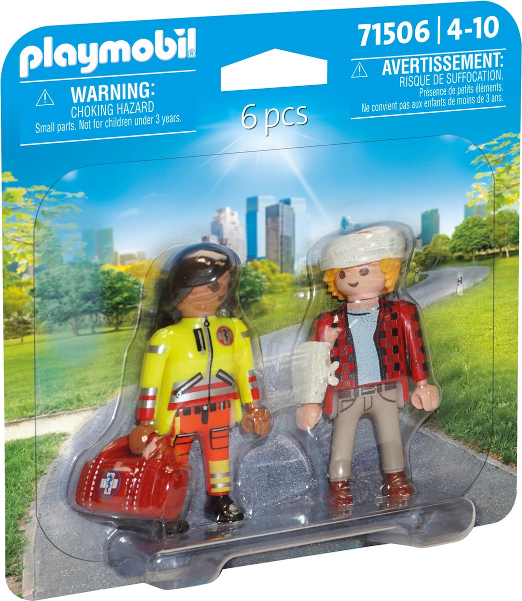 Playmobil duopacks paramediciner med patient - 71506