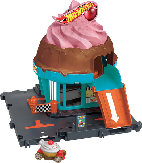Hot Wheels City Center legesæt - Ice Cream Swirl - Spordel - Udvidelse
