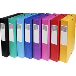 Exacompta 8x klassifikationsæske blank papryg 60mm - a4 - assorteret - 50600e
