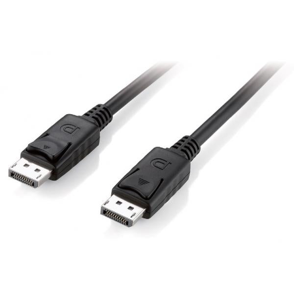 Udstyr 119331 displayport kabel med lås, m m, 1m, sort