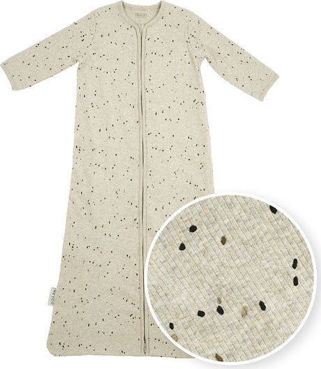 Meyco baby rib mini spot baby sovepose med ærmer - sandmeleret - 90cm - 1,0 tog