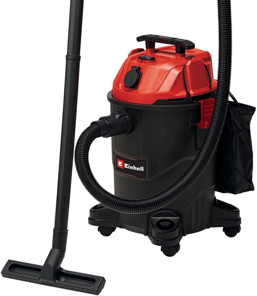 Einhell elektrisk vådtørstøvsuger tc-vc 1825 a - 1250 w - 180 mbar - 25 l - 2-delt plastikrør - 250 cm sugeslange - automatisk stikkontakt: 2200 w