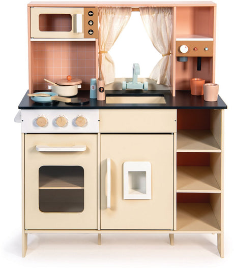 Mentari legekøkken - creme - 77,70x32,50x91,40cm - med tilbehør - 3 år