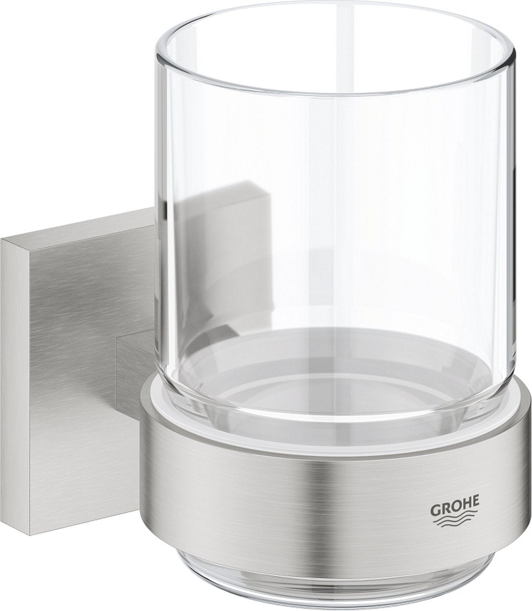 Grohe start terningglas med holder - supersteel (rustfrit stål look) 41097dc0