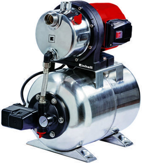 Einhell elektrisk boosterpumpe GC-WW 1250 nn - 1200 W - 5000 l h - 5 bar - kapacitet rustfrit stål trykbeholder: 20 l - max. hoved: 50 m
