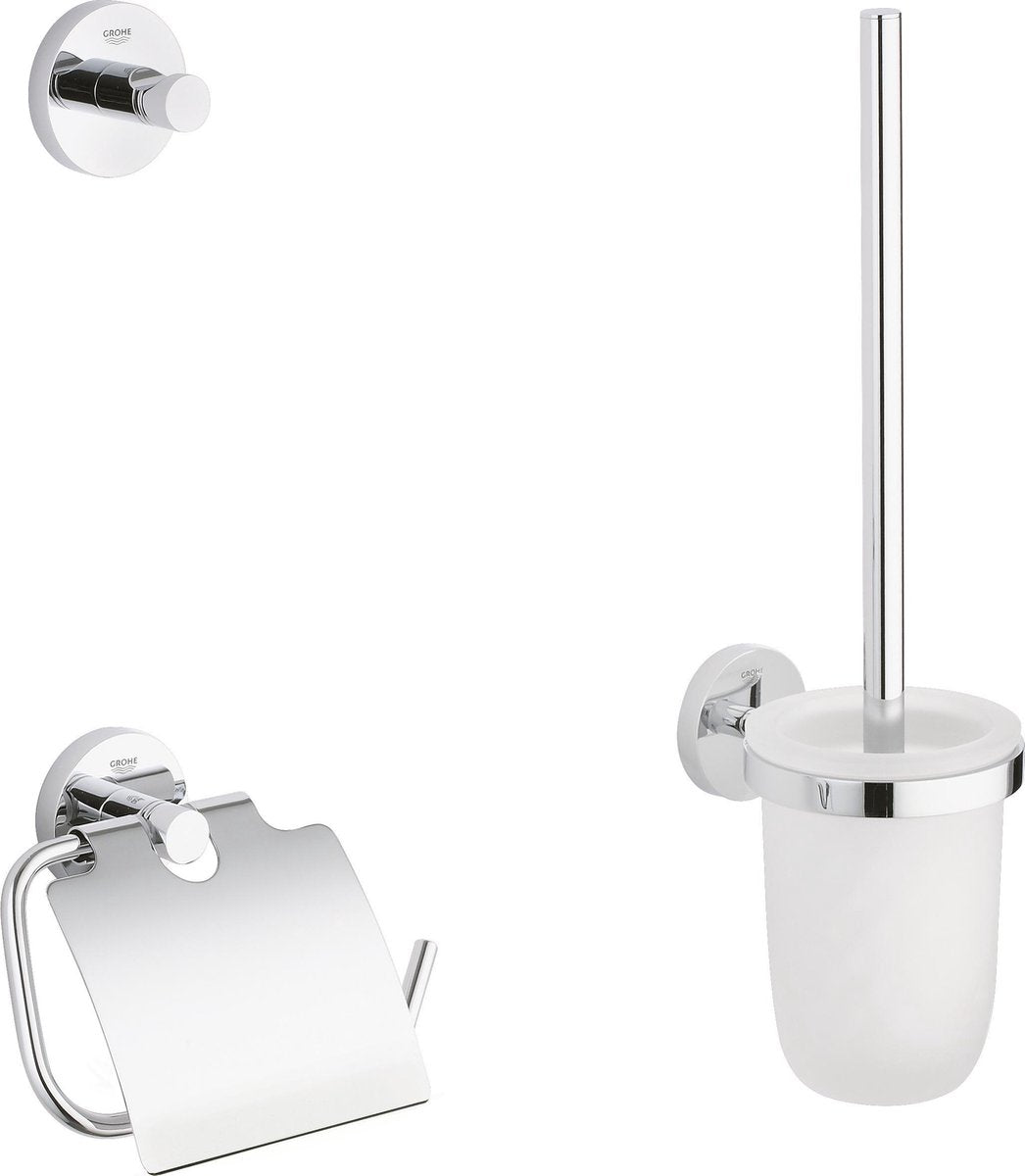 Grohe essentials tilbehørssæt - toiletrulleholder - toiletbørstesæt - krog