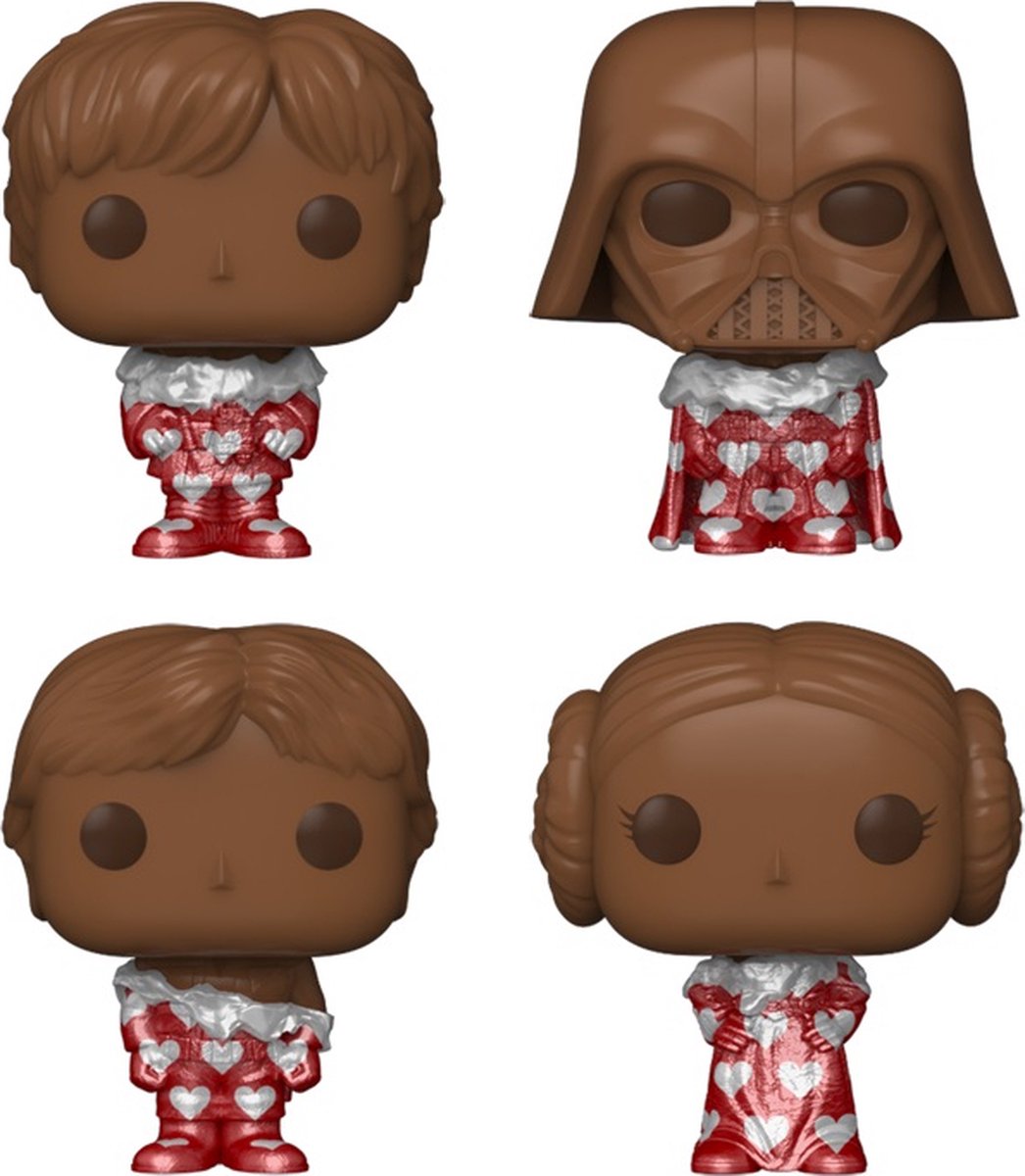 Funko pocket pop! keychain 4-pack: star wars - valentines chocolate box
