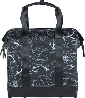 Basil Grand Flower Fietshopper - Sort vand -Dispst -taske med bærbar boks - 23L