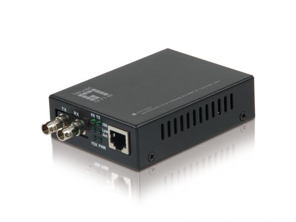 Levelone LevelOne FVT-2002 RJ45 til ST Fast Ethernet Media Converter, 100Base-FX MMF ST Multi, 2 km