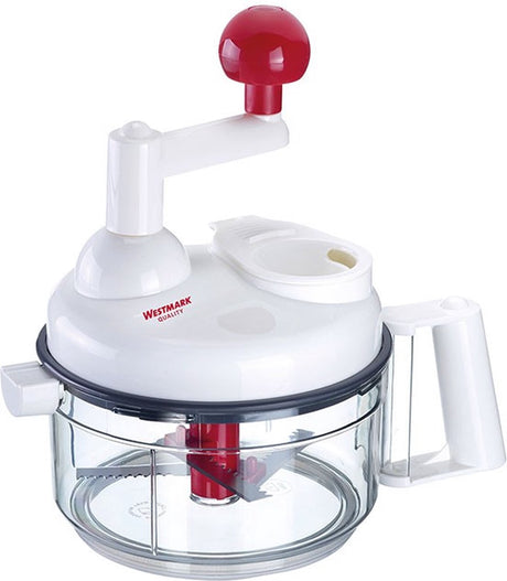 Westmark manuel 9-i-1 foodprocessor, inkl. 11 tilbehør, rustfrit stål plast, flerfarvet, hvid transparent rød, 97142260