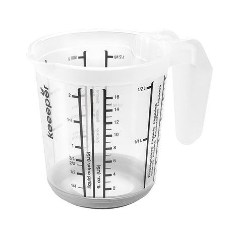 Keeper plastik målebæger anti-skrid 0,5l ã˜10,5x11,5cm nordic grey