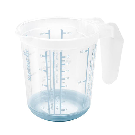 Keeper plastik målebæger anti-skrid 0,5l ã˜10,5x11,5cm nordic blue