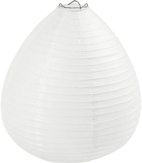 Creativ company rispapir lampe hvid dråbe, 27cm