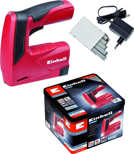 Einhell batterihæftemaskine tc-ct 3,6 li - 3,6v - 1,3ah - 30 skud min - inkl. metalboks, oplader 1000 hæfteklammer type 53