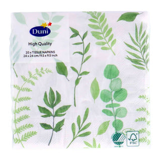 Duni servietter grønt 24x24 cm | 12 stk