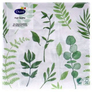Duni servietter grønt 33x33 cm | 12 stk