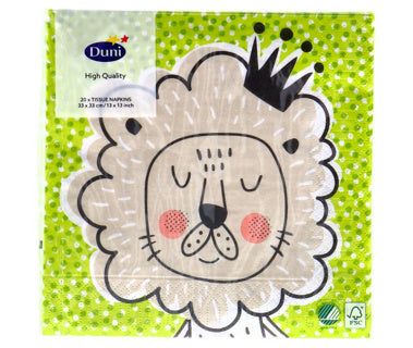 Duni servietter legende løvernes konge 33x33 cm | 4 stk