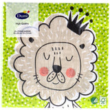 Duni servietter legende løvernes konge 33x33 cm | 4 stk
