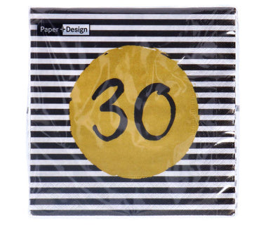 Servietter 30 års fødselsdag 33x33 cm | 4 stk