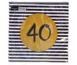 Servietter 40 års fødselsdag 33x33 cm | 4 stk