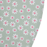 Daisy flowers tafelkleed textiel groen rond 160 cm