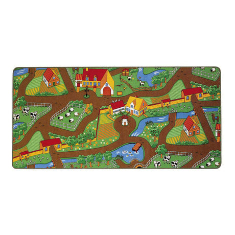 Legemåtte duoplay vendbar by og gård, 67x100cm
