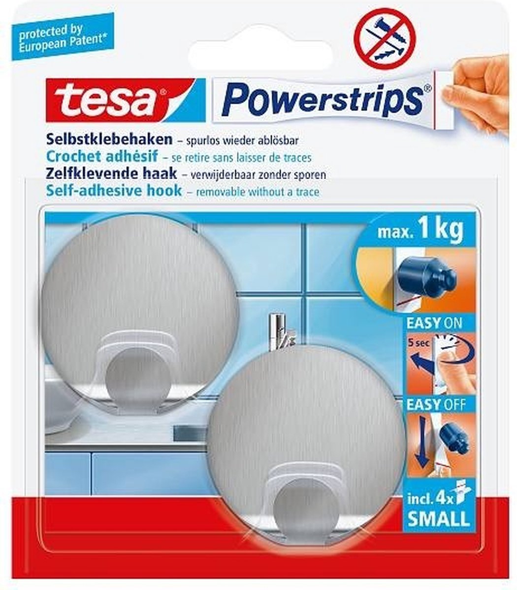 Tesa 1059017 - strømskinne små metal runde | 6 stk