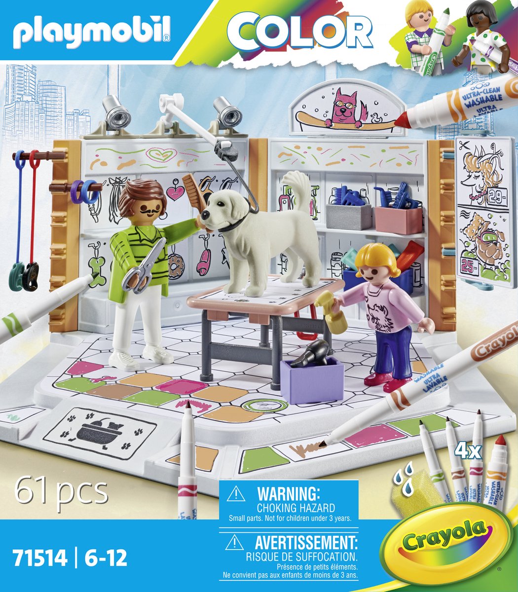 Playmobil farve hundesalon - 71514