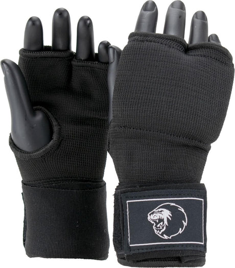 Super pro combat gear binnenhandschoenen met bandage zwart wit large