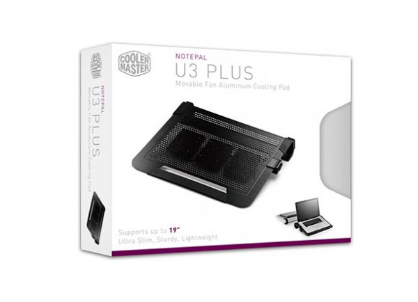 Cooler master r9-nbc-u3pk-gp notepal u3 plus bærbar kølepude [sort]