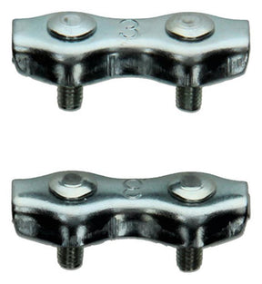 Mack 1006900 - 2 ståltrådsklemmer duplex galvaniseret 2-3mm bl | 5 stk