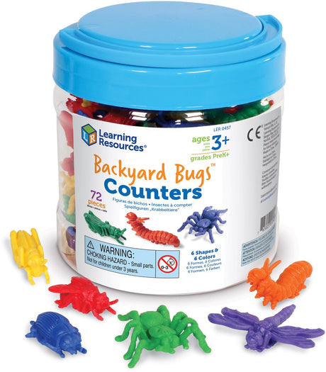 Læringsressourcer backyard bugs™-tællere (sæt med 72) - 1+