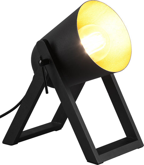 Rl live your light reality marc - bordlampe - sort-guld - ekskl. 1x e27 4,9 w - ledningskontakt