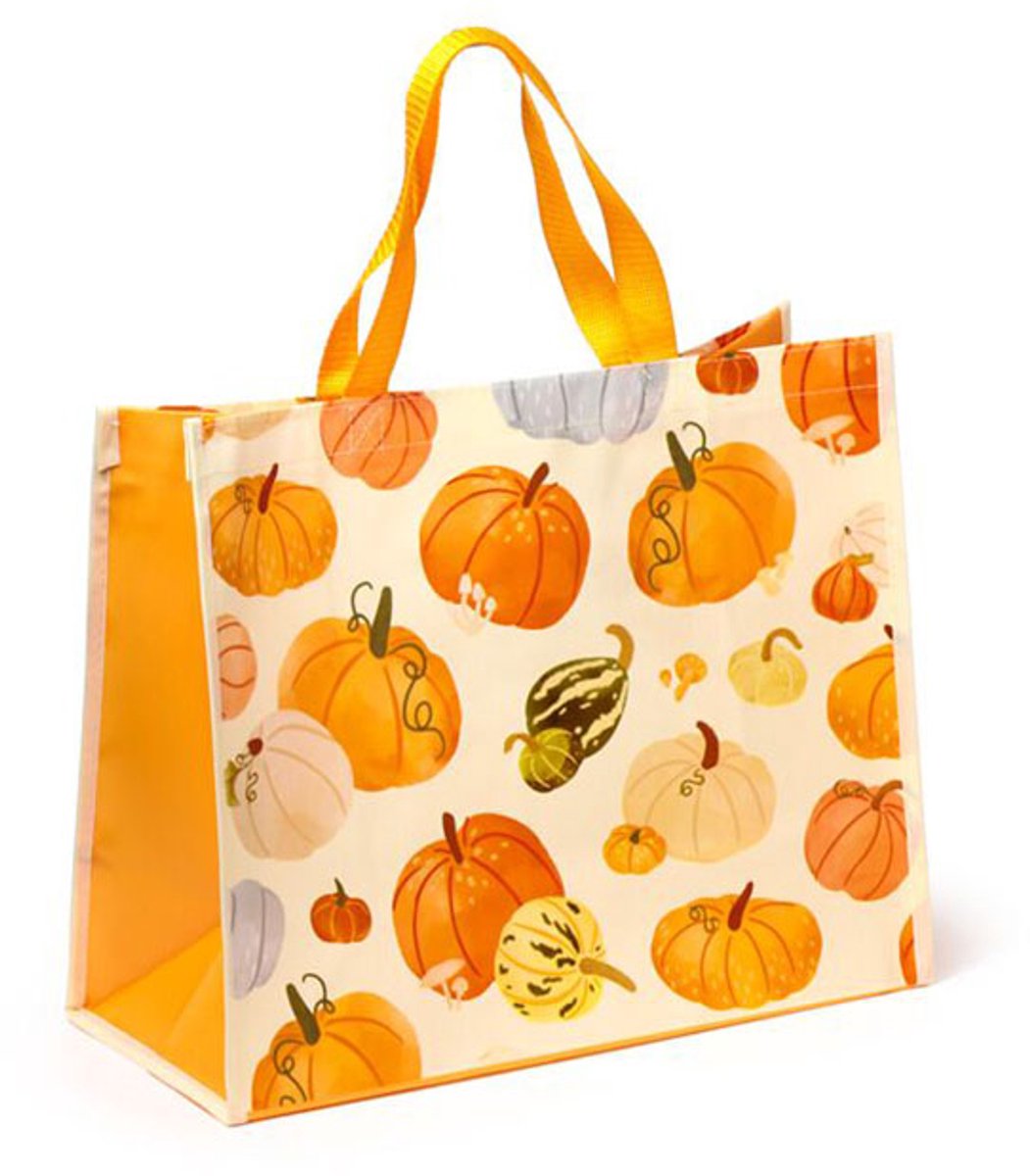 Puckator shopper indkøbspose - efterårshøst græskar - bæredygtig - 40x17x33cm