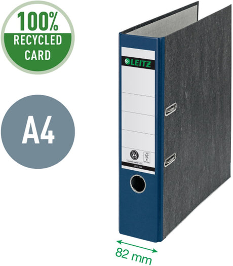 Leitz 180° folder cloudy a4 - 80mm - 100% genanvendt - blå - 3 stk.