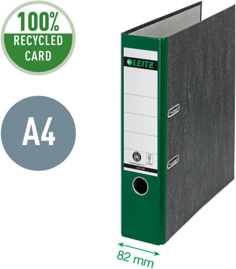 Leitz 180° folder cloudy a4 - 80mm - 100% genanvendt - grøn - 3 stk.