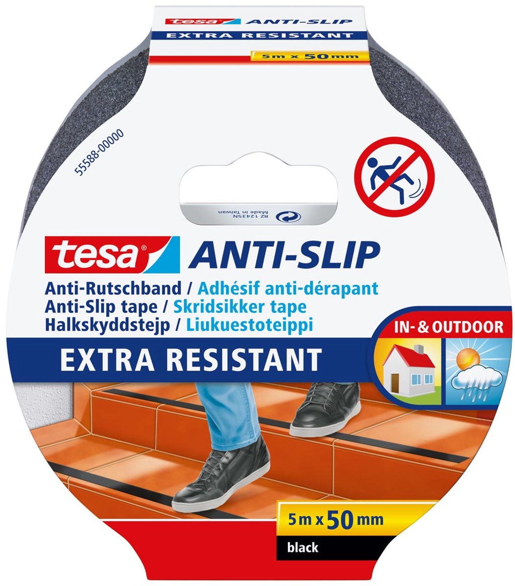 Tesa - skridsikker e | fod 5m x 50mm | sort
