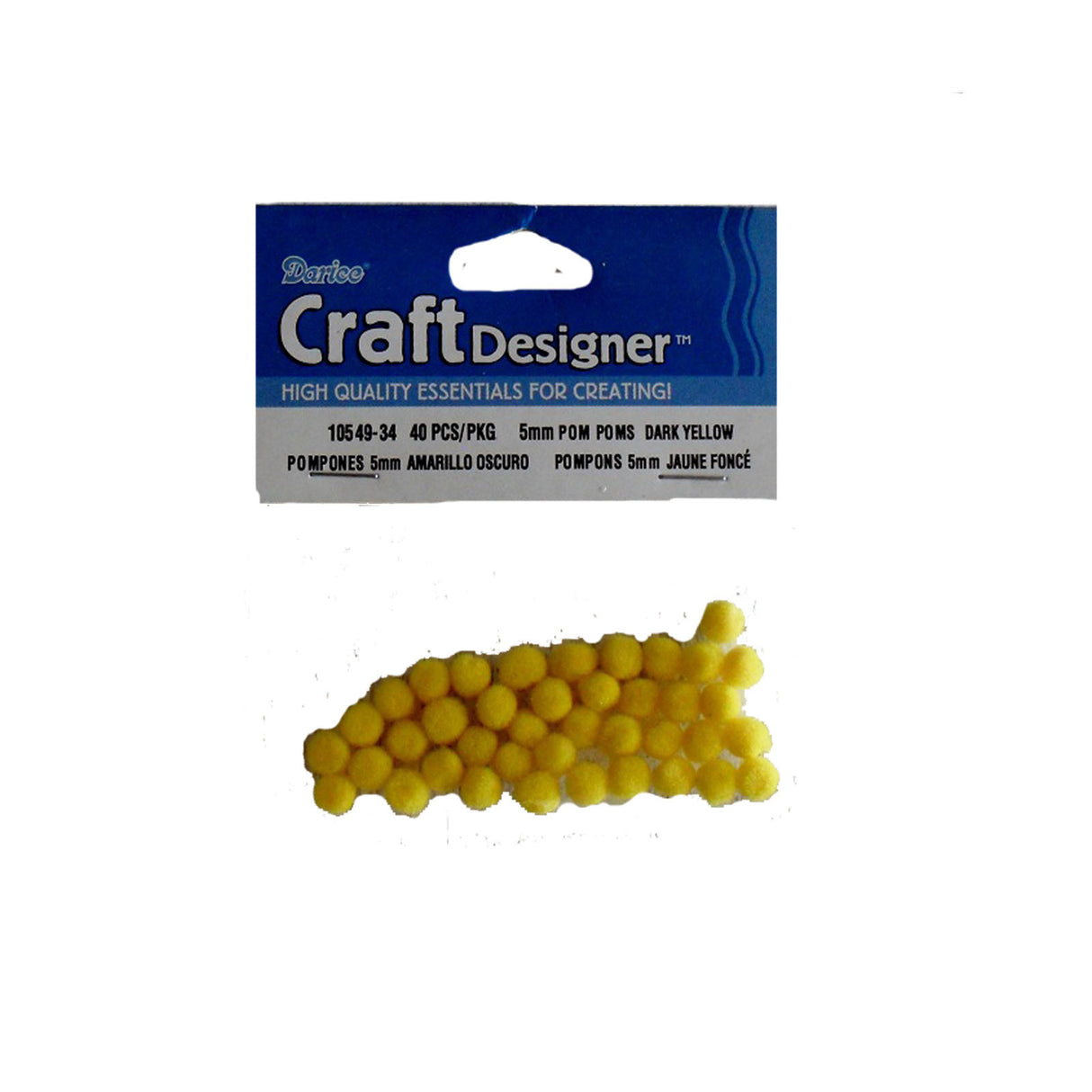 Darice • pomponer 5mm 40stk gul