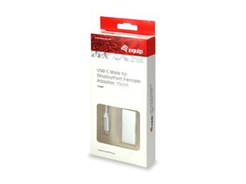 Udstyr 133458 USB Type C han til DisplayPort hun-adapter, 15 cm