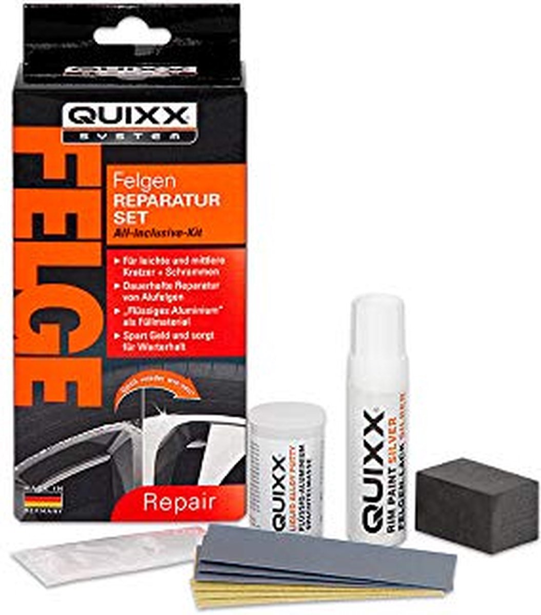 Quixx hjulreparationssæt hjulreparationssæt - til sølvfarvede fælge
