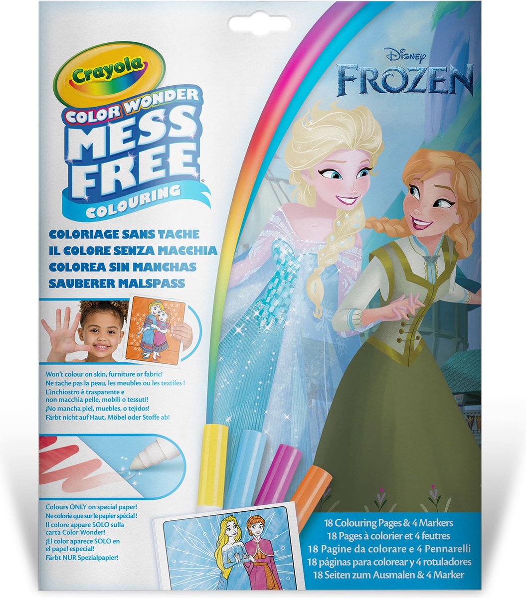 Crayola - farvevidunder - malebog - disney frozen - farvelægningssider og tuscher
