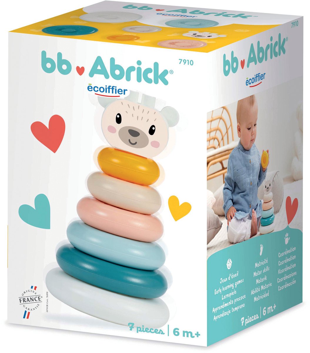 Ecoiffier abrick ecoiffier bb brick stabletårnsbjørn - 7 stk.