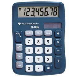 Mini skrivebordsberegner ti-1726 blå 8 tegn