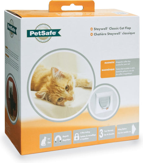 Petsafe 932 magnetic cat flap - white - 10.5 x 22.6 x 22.8 cm