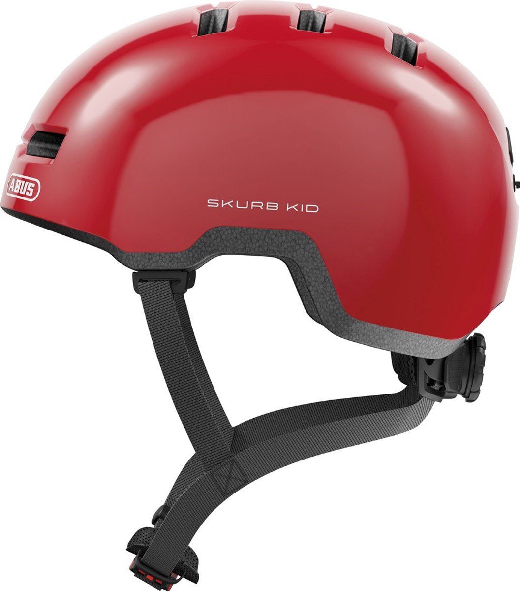 Abus skurb kid - cykelhjelm - skinnende røde børn (45 - 50 cm)