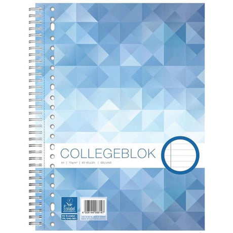 Miljømærket forelæsningsblok 23r a4 styret 22x29,5 cm pakke med 5 stk.