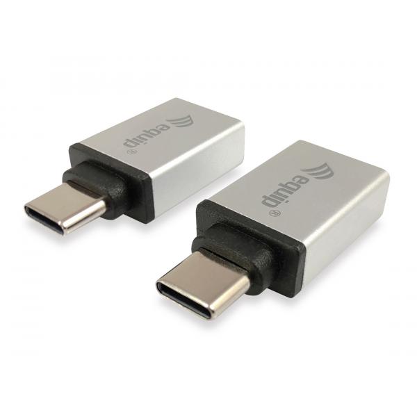 Udstyr 133473 USB adapter, USB type C -> USB type A, han hun, sølv