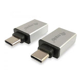 Udstyr 133473 USB adapter, USB type C -> USB type A, han hun, sølv