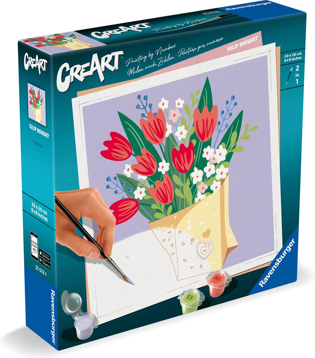 Ravensburger creart maling efter nummer - tulipan buket