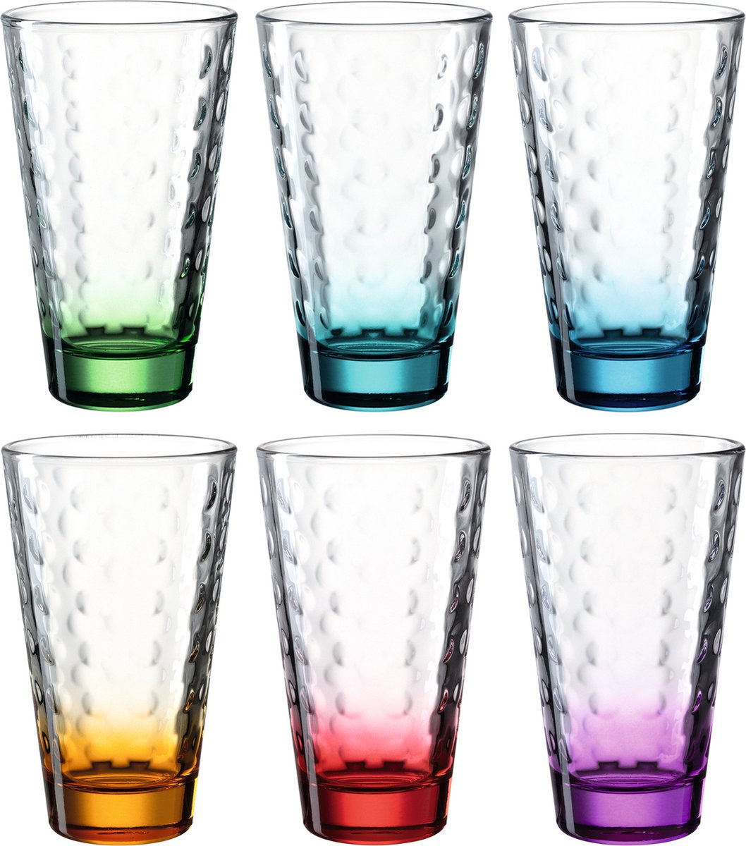 Leonardo optiske ldglas assorteret 300ml - sæt 6